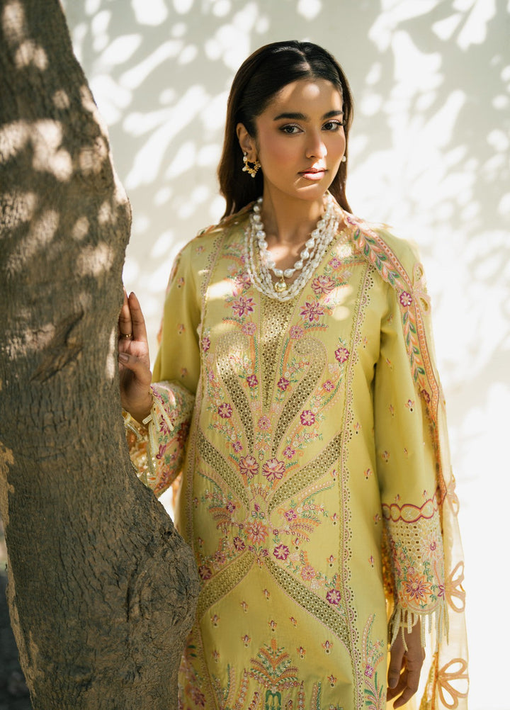 Aura of Flora by Zarizaa Unstitched Embroidered Lawn 3 Piece Suit HONEY Lawn Collection