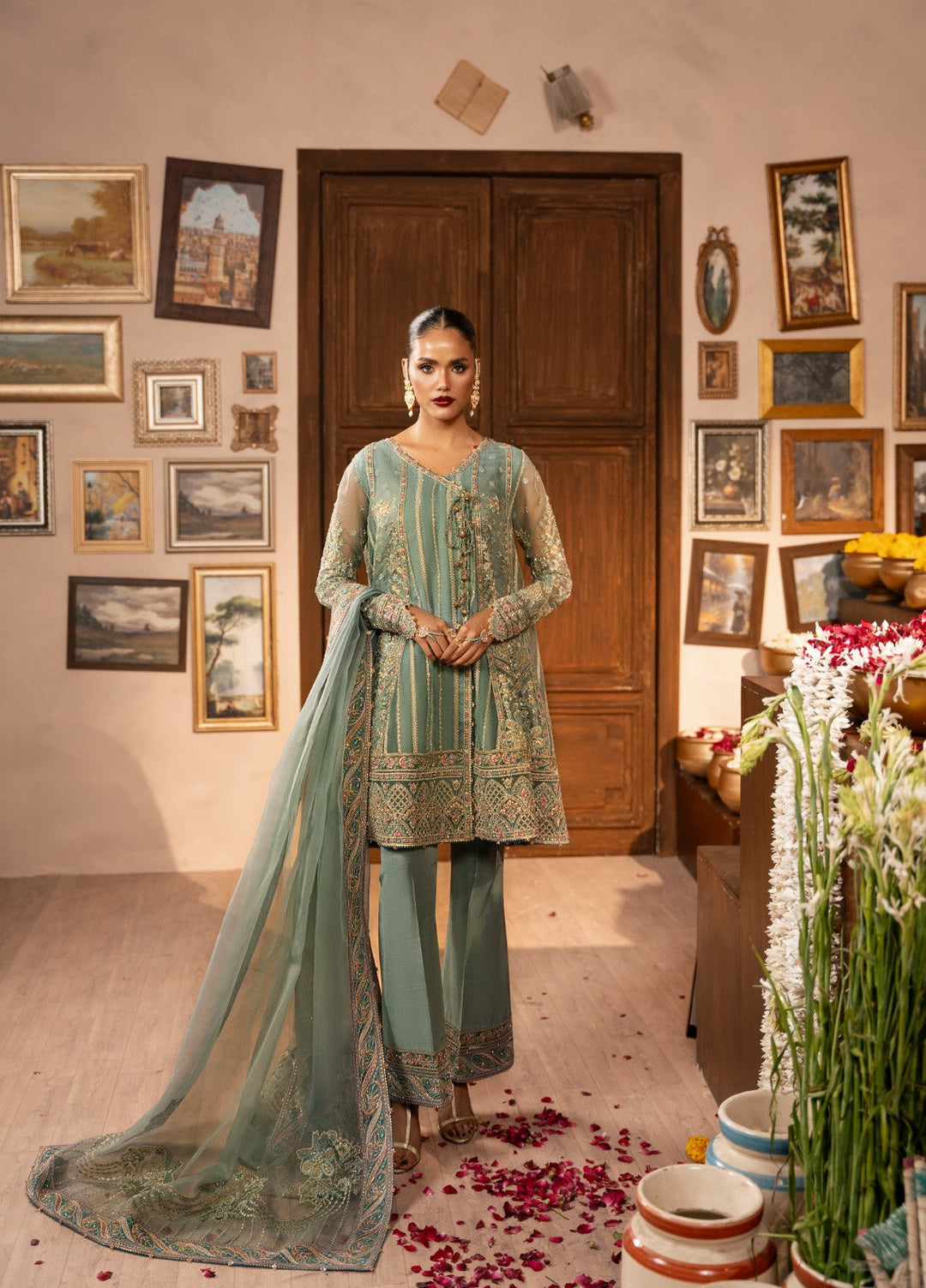 Push Pawan by Zarizaa Unstitched Embroidered Organza 3 Piece Suit KIRSI Wedding Collection