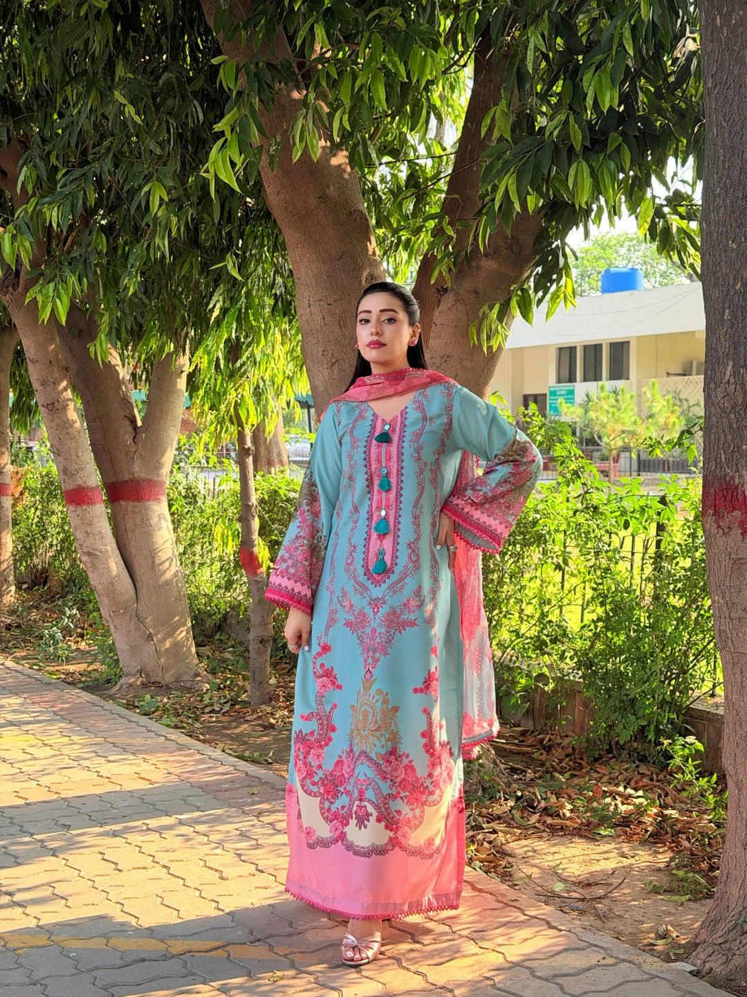Syra's Atelier RTW Printed Lawn 3 Piece Suit Zariah Kaftan Casual Collection