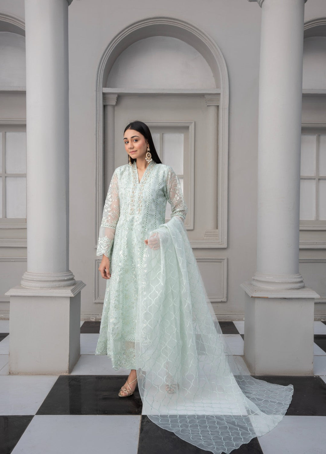 Princess by HEM Women RTW Embroidered Chiffon 3 Piece Suit Zaria Festive Collection