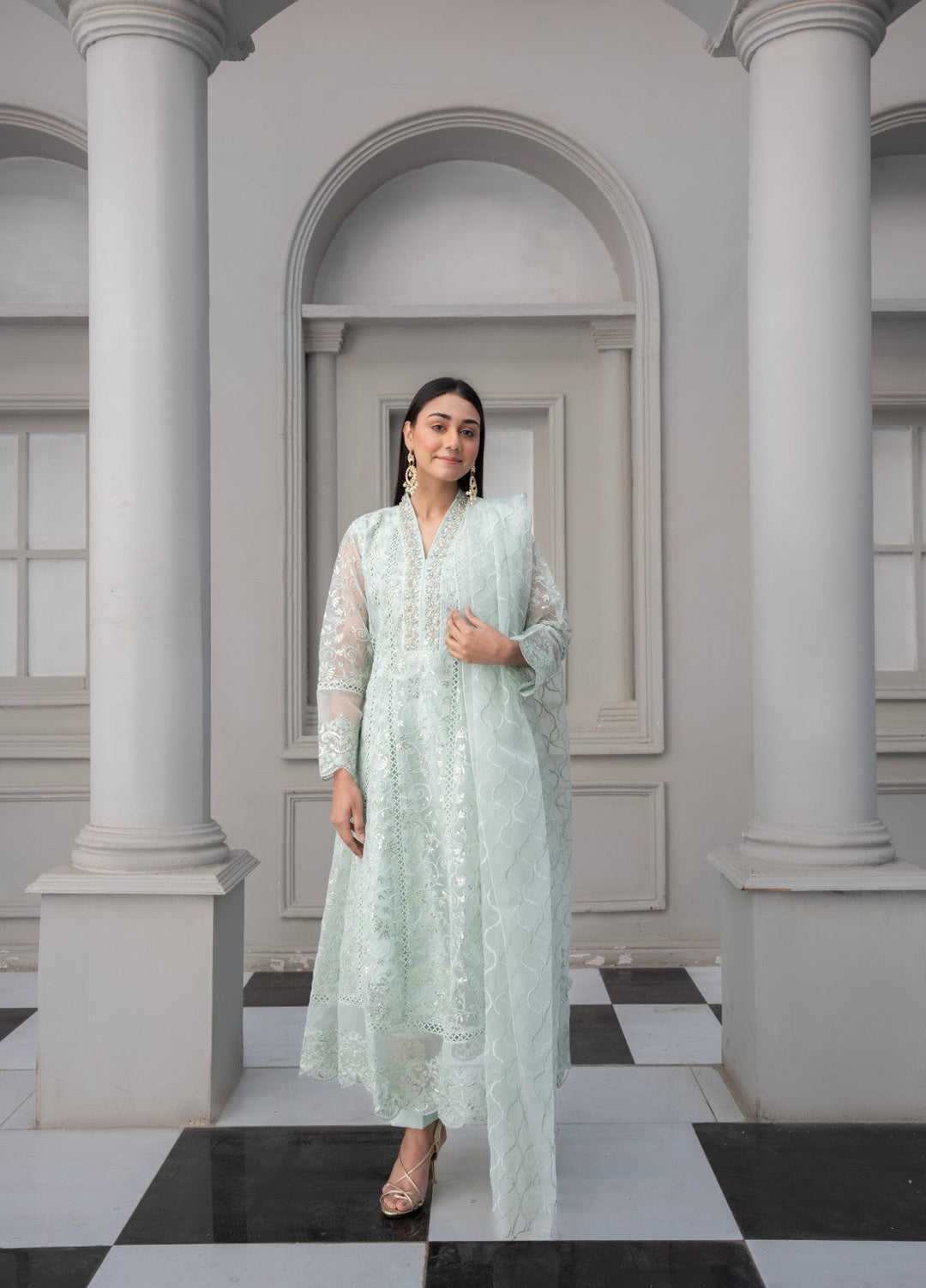 Princess by HEM Women RTW Embroidered Chiffon 3 Piece Suit Zaria Festive Collection