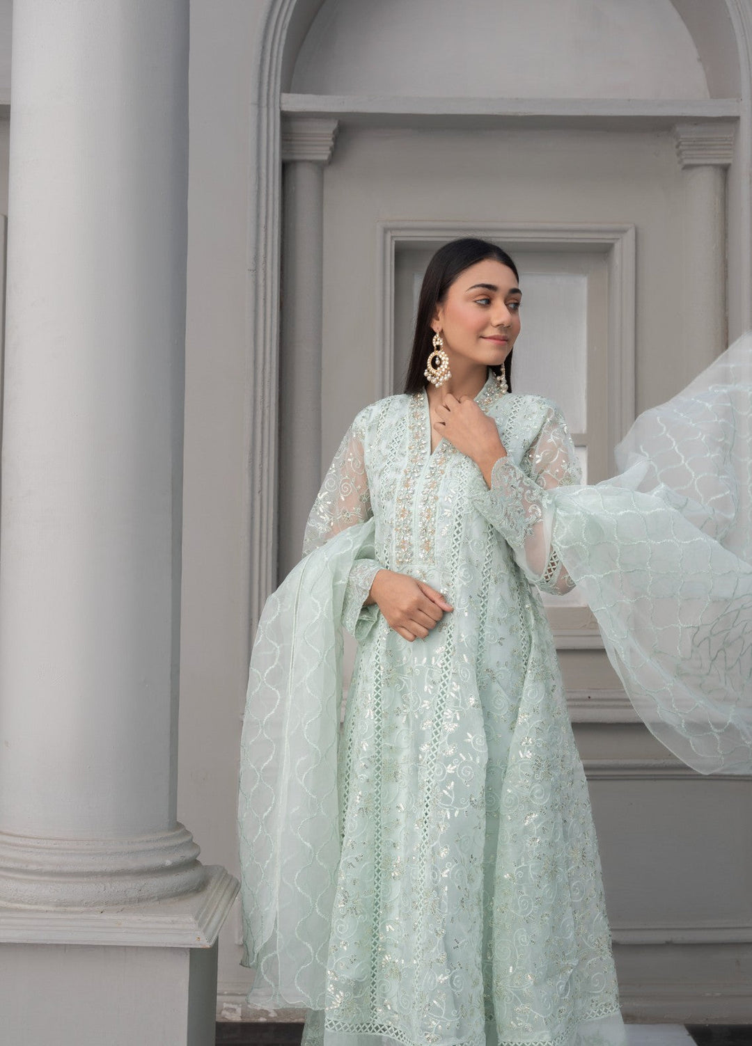 Princess by HEM Women RTW Embroidered Chiffon 3 Piece Suit Zaria Festive Collection