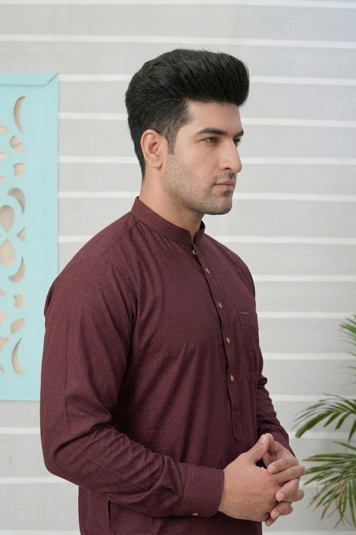 Royal Arabic Jubba by Edge Republic Mens RTW Solids Cotton Viscose 2 Piece Suit JB 018 Festive Collection