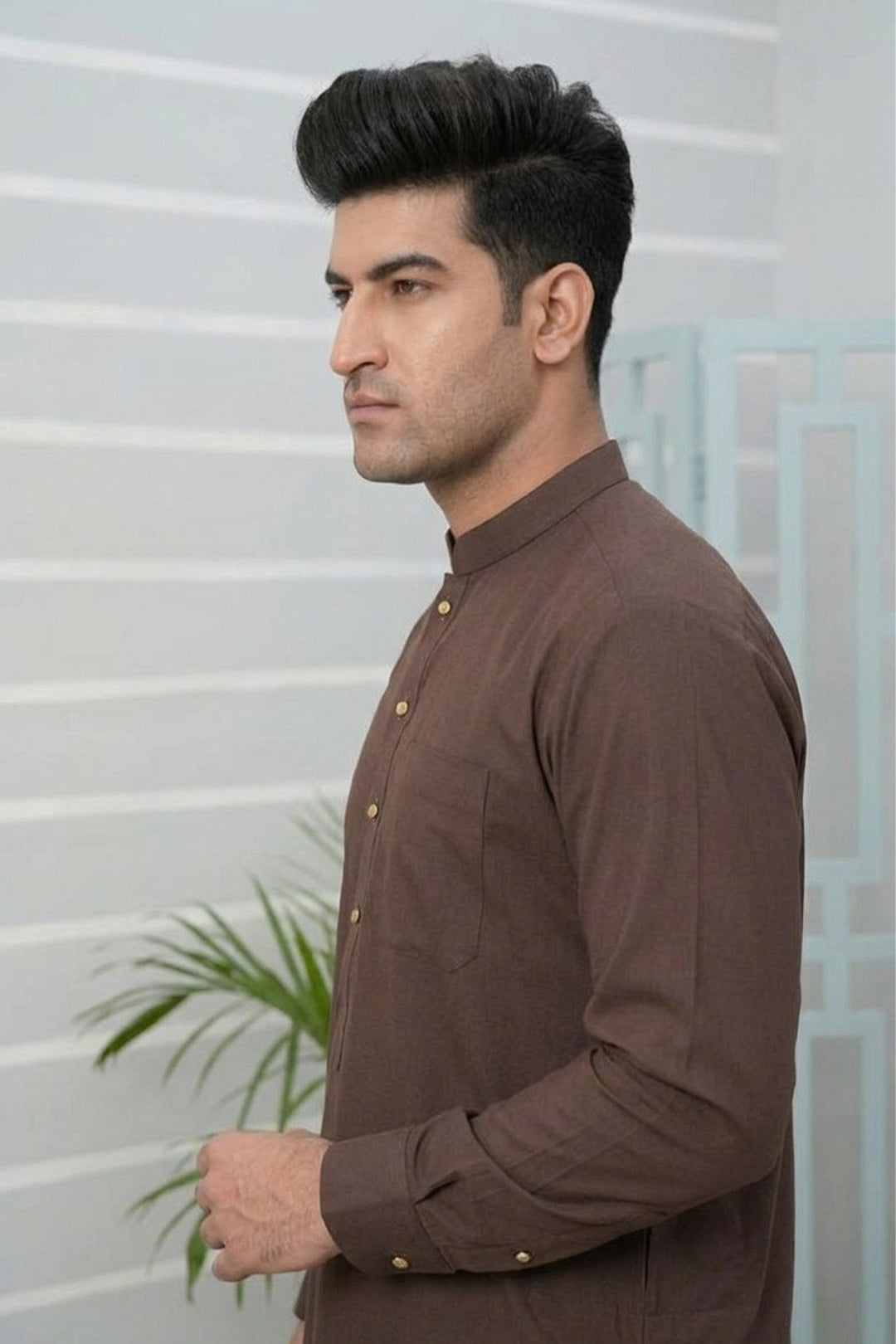 Royal Arabic Jubba by Edge Republic Mens RTW Solids Cotton Viscose 2 Piece Suit JB 019 Festive Collection