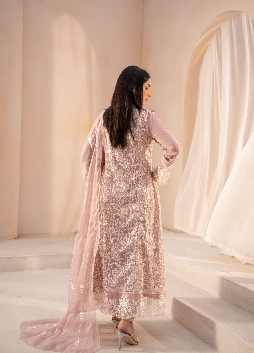 Princess by HEM Women RTW Embroidered Chiffon 3 Piece Suit Gul-E-Rukh-Lilac Festive Collection