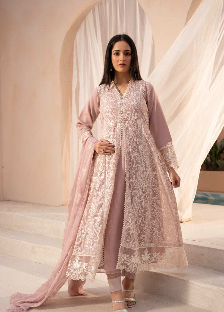 Princess by HEM Women RTW Embroidered Chiffon 3 Piece Suit Gul-E-Rukh-Lilac Festive Collection