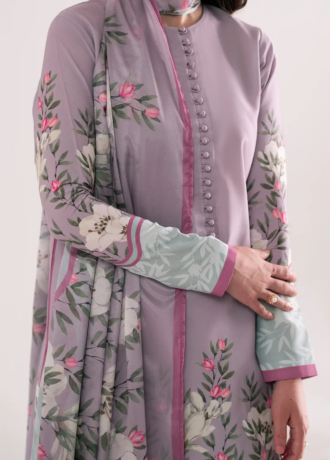 Whispers in the wind by Jahaan RTW Printed Lawn Silk 3 Piece Suit Coralina Casual Collection