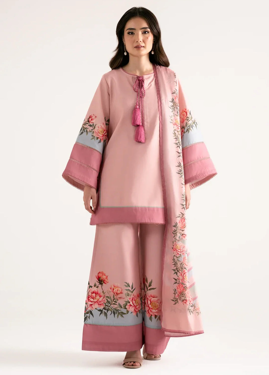 Whispers in the wind by Jahaan RTW Printed Lawn Silk 3 Piece Suit Rosee Casual Collection