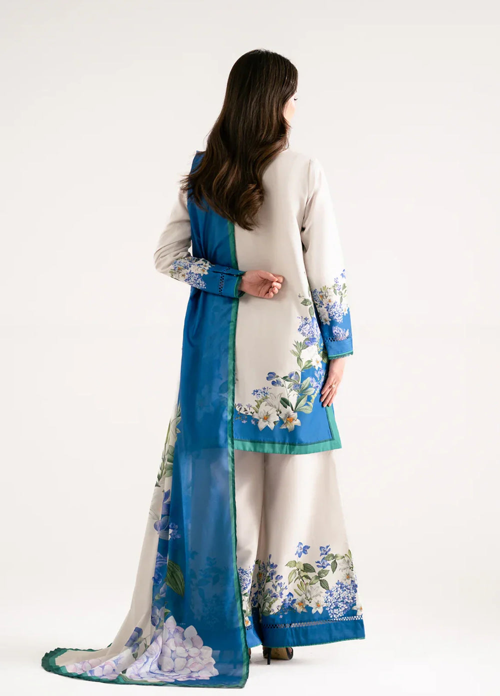 Whispers in the wind by Jahaan RTW Printed Lawn Silk 3 Piece Suit Riviere Casual Collection