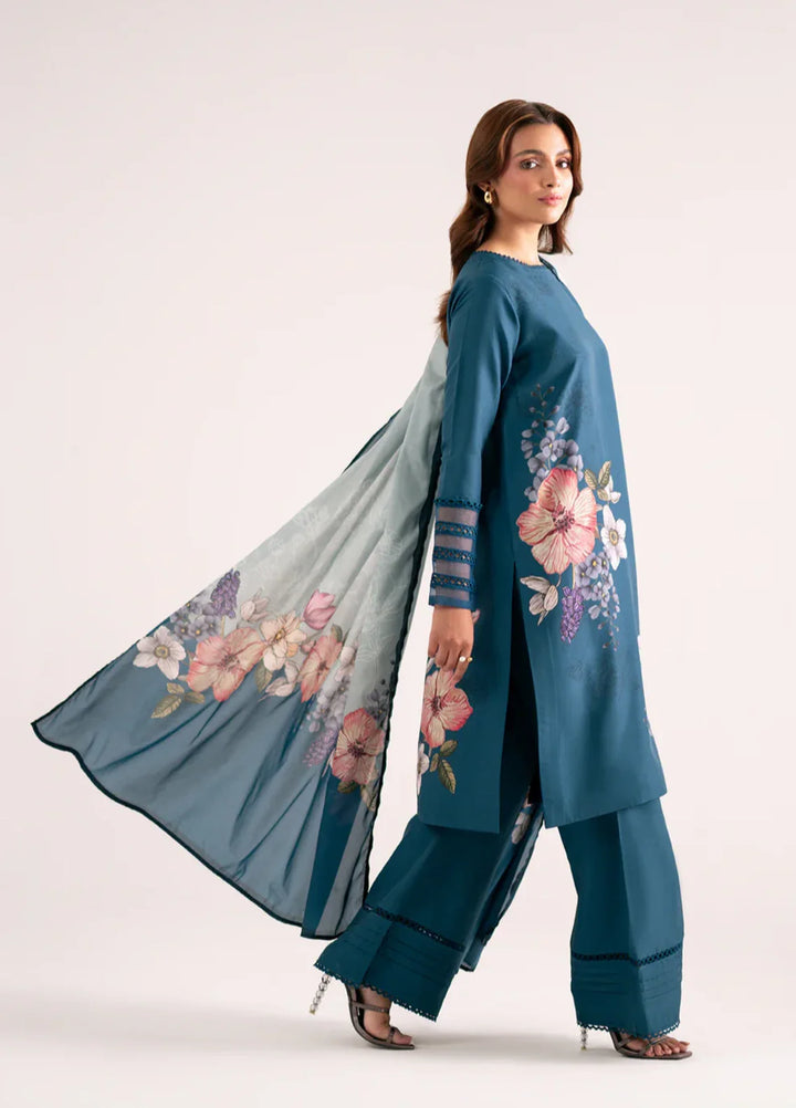 Whispers in the wind by Jahaan RTW Printed Lawn Silk 3 Piece Suit Azulita Casual Collection