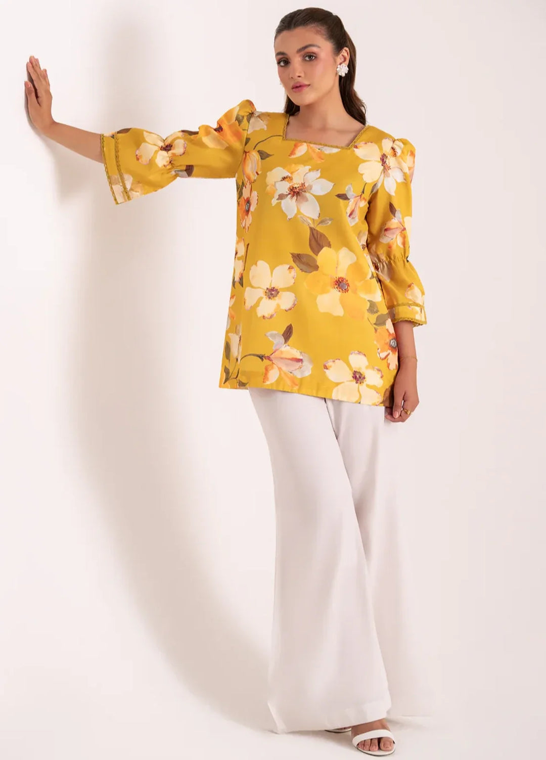Whispers in the wind by Jahaan RTW Printed Crepe 2 Piece Suit Miel Casual Collection