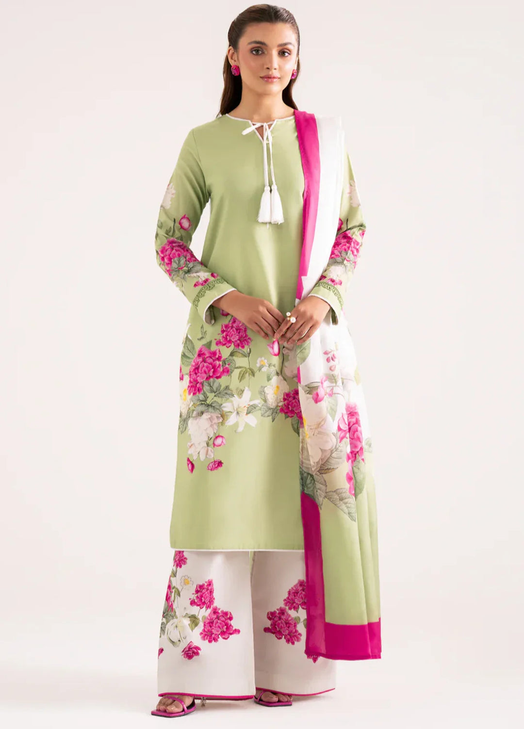 Whispers in the wind by Jahaan RTW Printed Lawn Silk 3 Piece Suit Verdecia Casual Collection