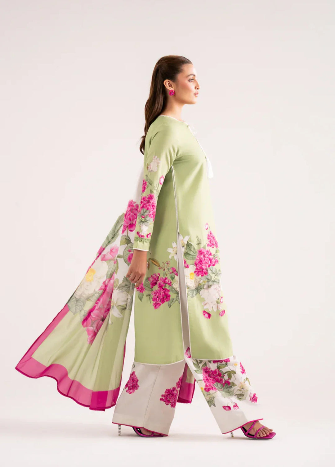 Whispers in the wind by Jahaan RTW Printed Lawn Silk 3 Piece Suit Verdecia Casual Collection