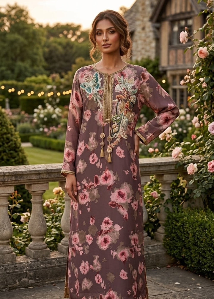 House of Nyyra Women RTW Embroidered Grip 1 Piece Suit Noir Rose Summer Collection