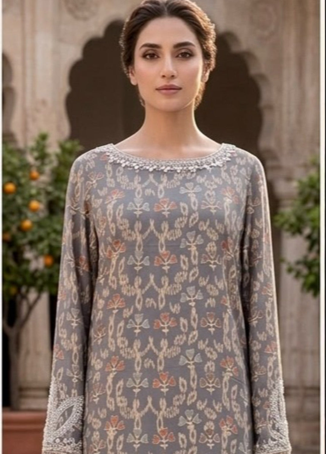 House of Nyyra Women RTW Embroidered Grip 1 Piece Suit Dusky Summer Collection