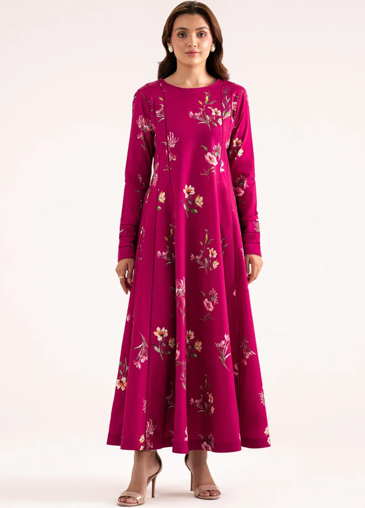 Whispers in the wind by Jahaan RTW Printed Lawn Silk 1 Piece Suit Carmin Casual Collection