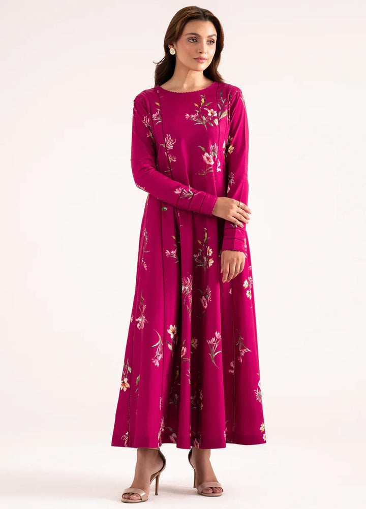 Whispers in the wind by Jahaan RTW Printed Lawn Silk 1 Piece Suit Carmin Casual Collection