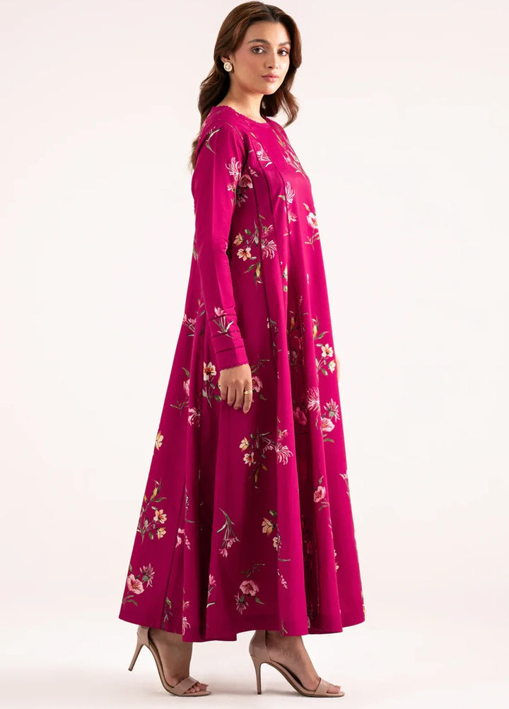 Whispers in the wind by Jahaan RTW Printed Lawn Silk 1 Piece Suit Carmin Casual Collection
