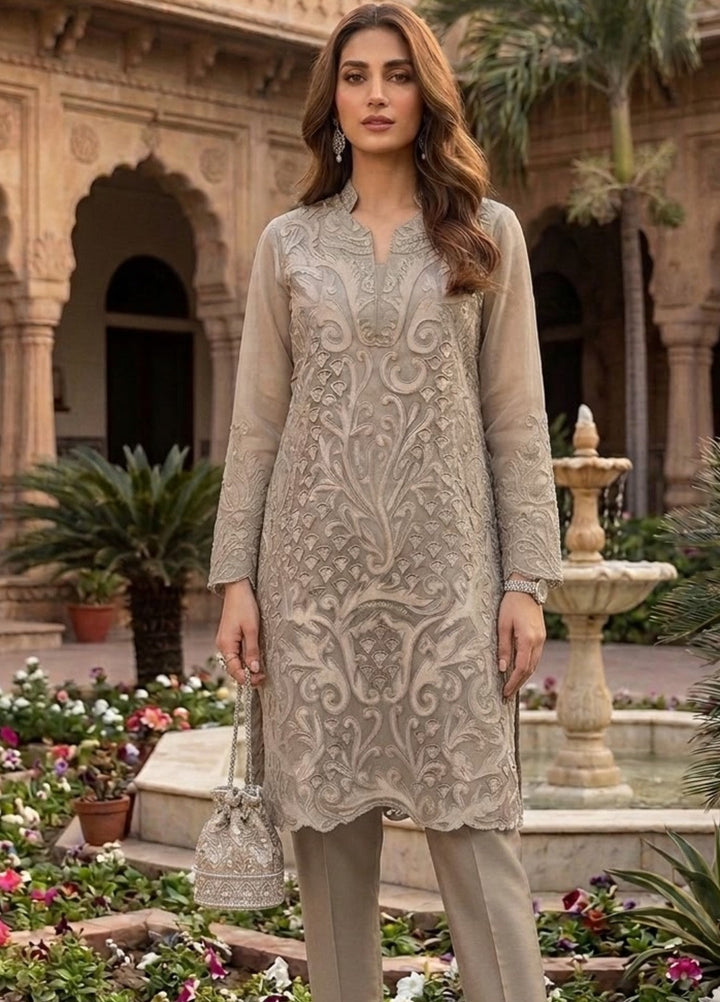 House of Nyyra Women RTW Embroidered Organza 2 Piece Suit Zoe Summer Collection