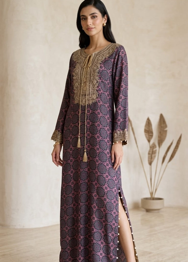 House of Nyyra Women RTW Hand work Lawn 1 Piece Suit Rayna Summer Collection