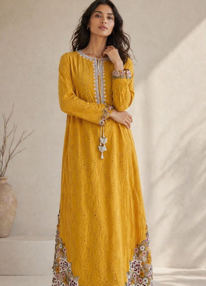 House of Nyyra Women RTW Embroidered Chikankari 1 Piece Suit Ori Summer Collection