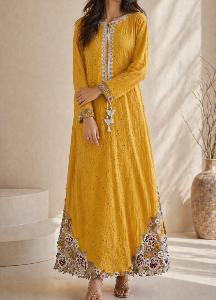 House of Nyyra Women RTW Embroidered Chikankari 1 Piece Suit Ori Summer Collection