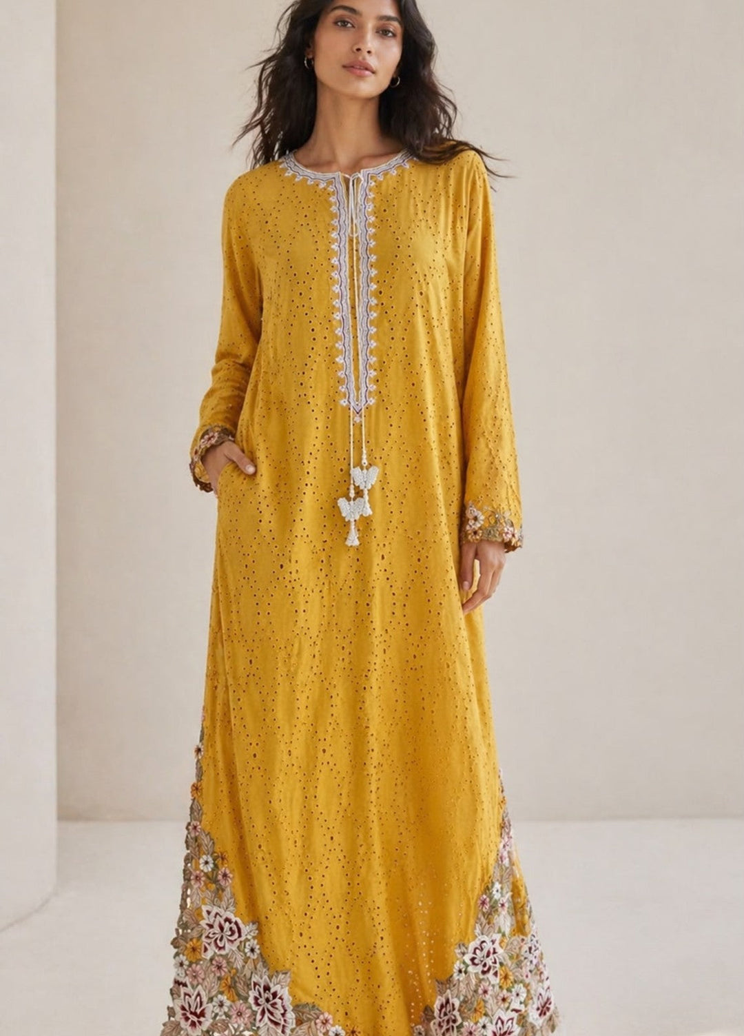 House of Nyyra Women RTW Embroidered Chikankari 1 Piece Suit Ori Summer Collection