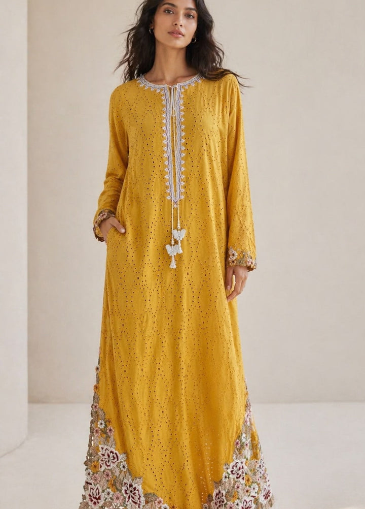 House of Nyyra Women RTW Embroidered Chikankari 1 Piece Suit Ori Summer Collection