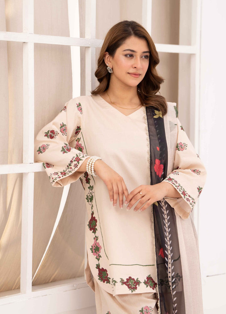 Ethnic Edition by Fajr Khan RTW Printed Lawn 3 Piece Suit Aks Casual Collection