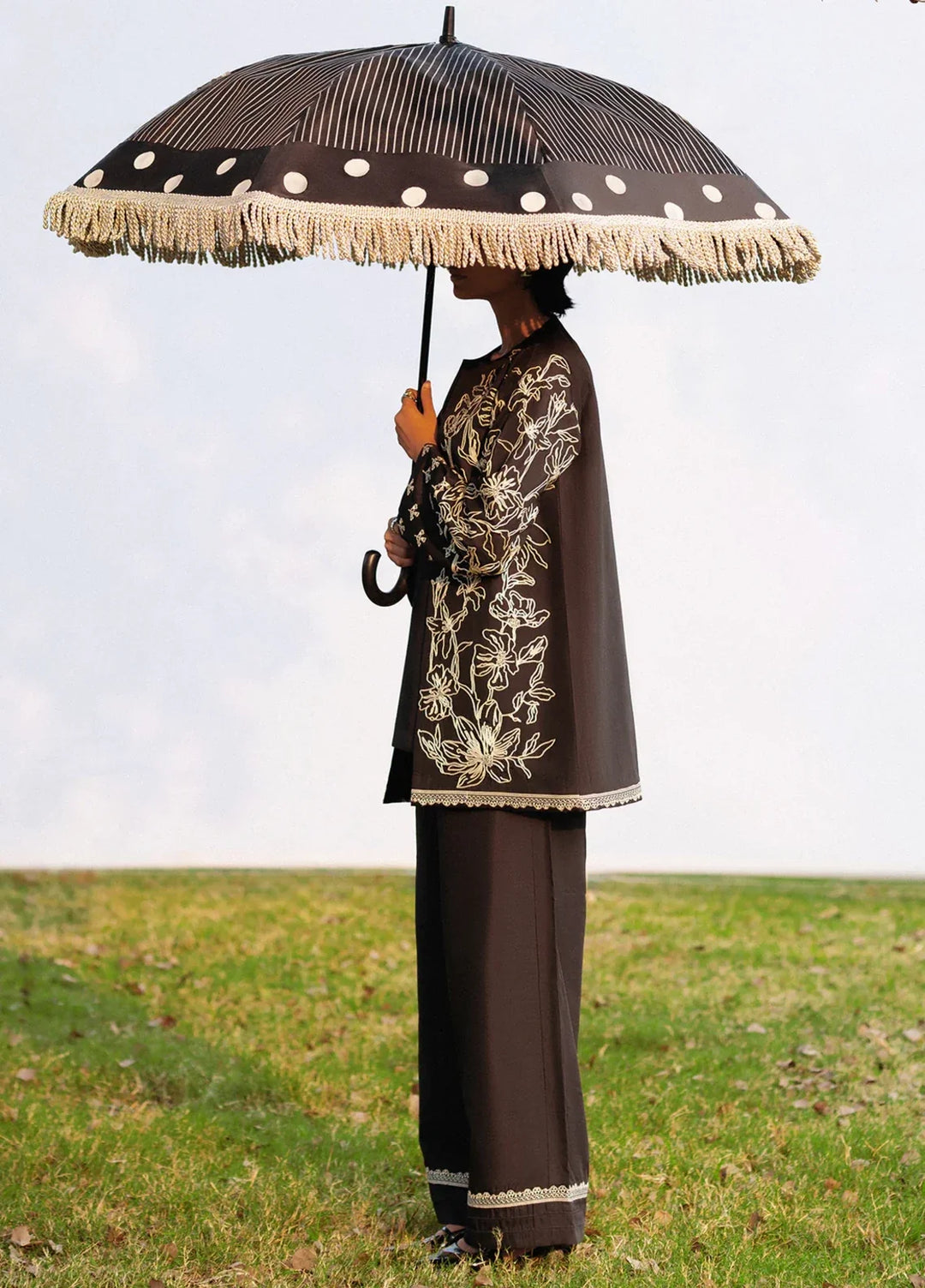 Urban Edge by jahaan RTW Embroidered Raw Silk 3 Piece Suit Phantom Casual Collection