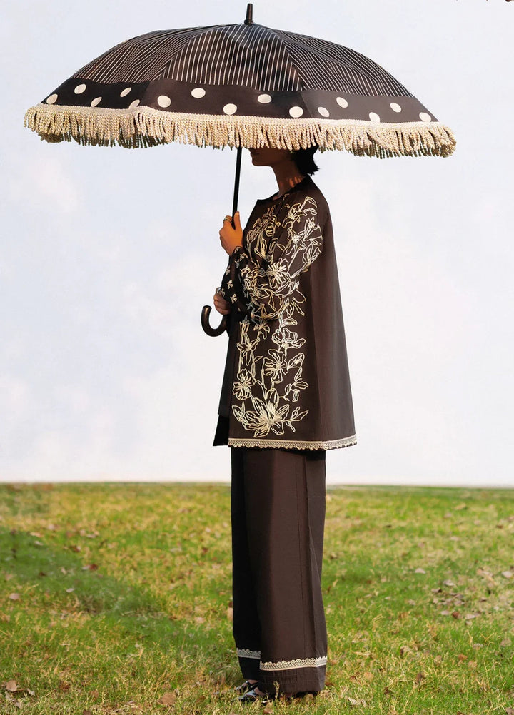 Urban Edge by jahaan RTW Embroidered Raw Silk 3 Piece Suit Phantom Casual Collection