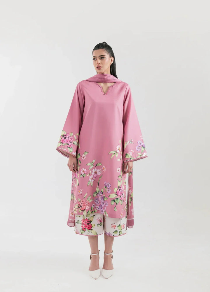 Ember Rose by Jahaan RTW Printed Lawn Silk 3 Piece Suit Flissia Casual Collection