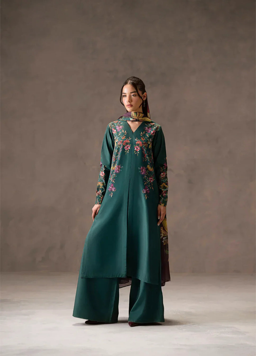 Ember Rose by Jahaan RTW Printed Lawn Silk 3 Piece Suit Emberia Casual Collection