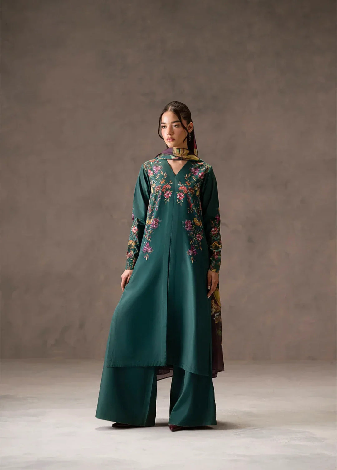 Ember Rose by Jahaan RTW Printed Lawn Silk 3 Piece Suit Emberia Casual Collection