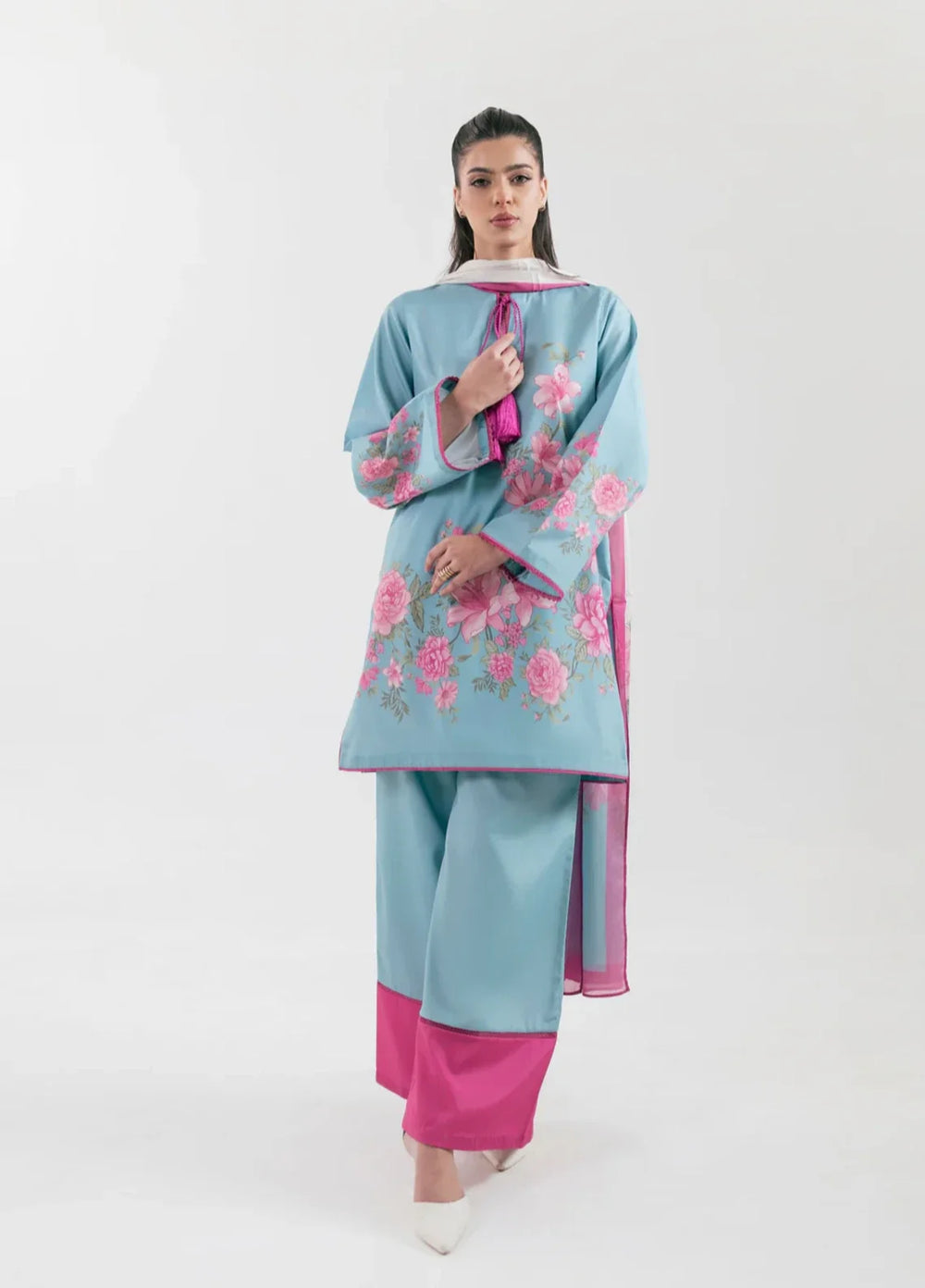 Ember Rose by Jahaan RTW Printed Lawn Silk 3 Piece Suit Twilight Casual Collection