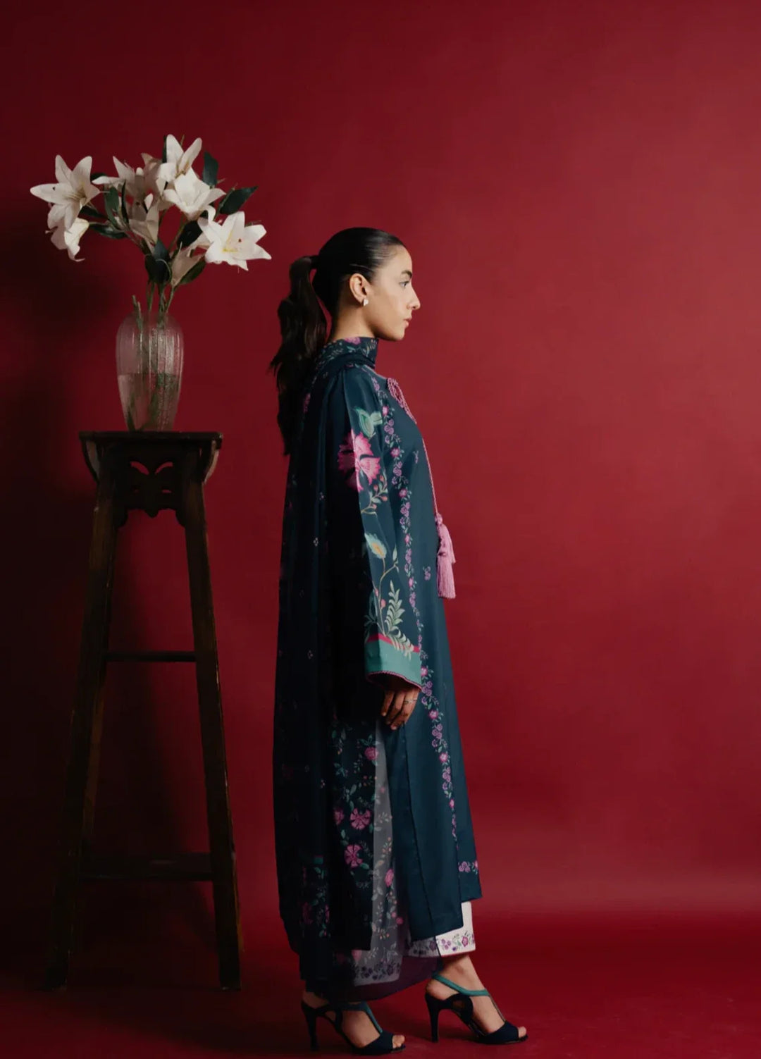 Hidden Garden by Jahaan RTW Printed Crepe 3 Piece Suit Oris Casual Collection