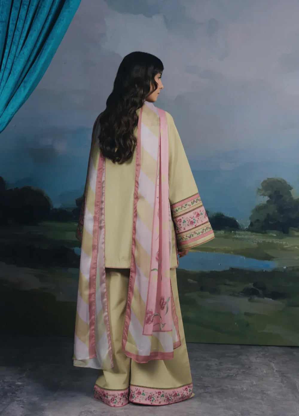 Hidden Garden by Jahaan RTW Printed Crepe 3 Piece Suit Vesper Casual Collection