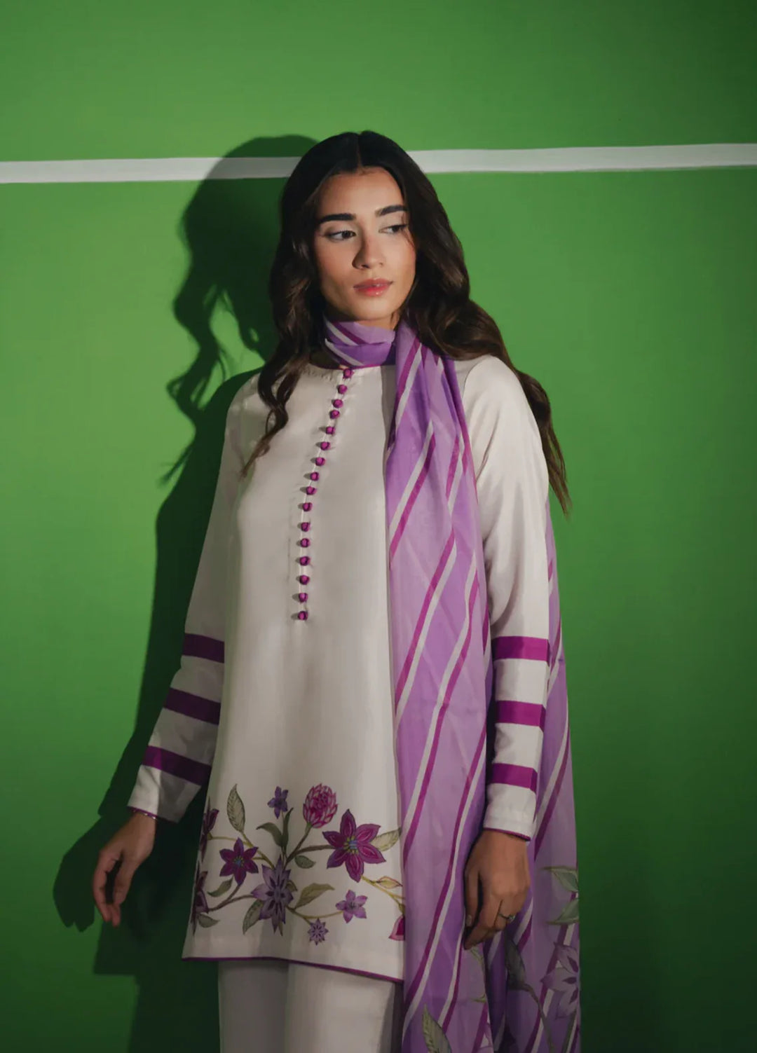 Hiddden Garden by Jahaan RTW Printed Crepe 3 Piece Suit Lilly Casual Collection