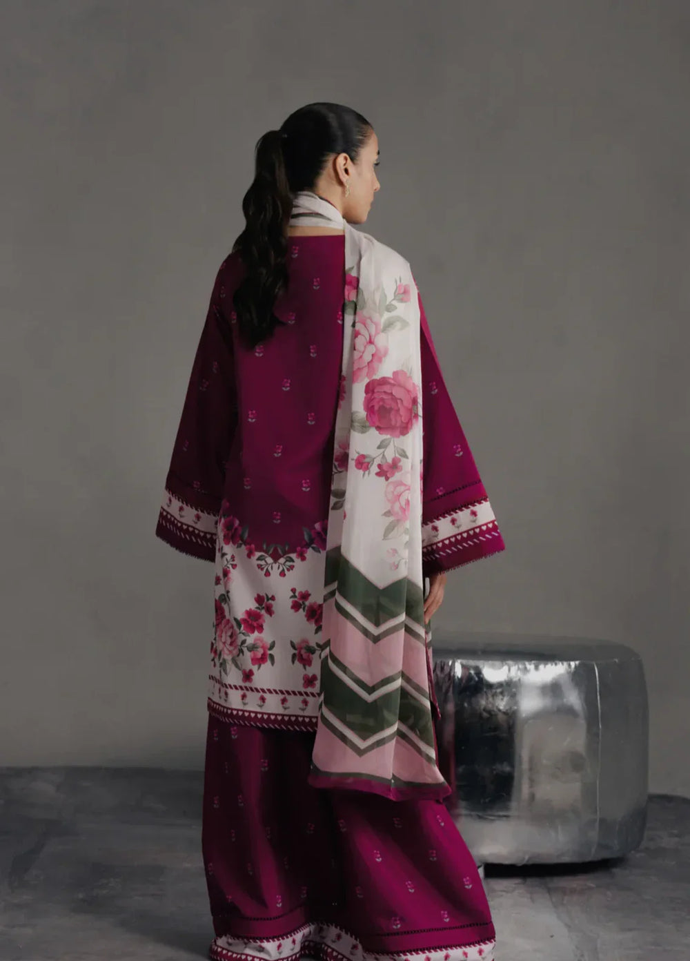 Hidden Garden by Jahaan RTW Printed Crepe 3 Piece Suit Eclipse Casual Collection