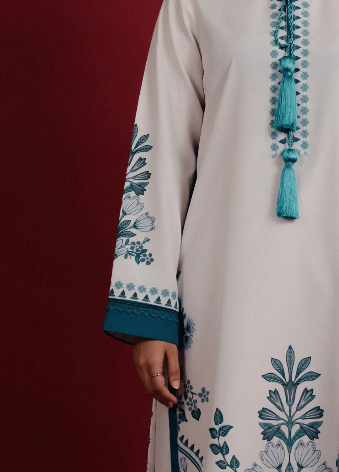 Hidden Garden by Jahaan RTW Printed Crepe 3 Piece Suit Sapphire Casual Collection