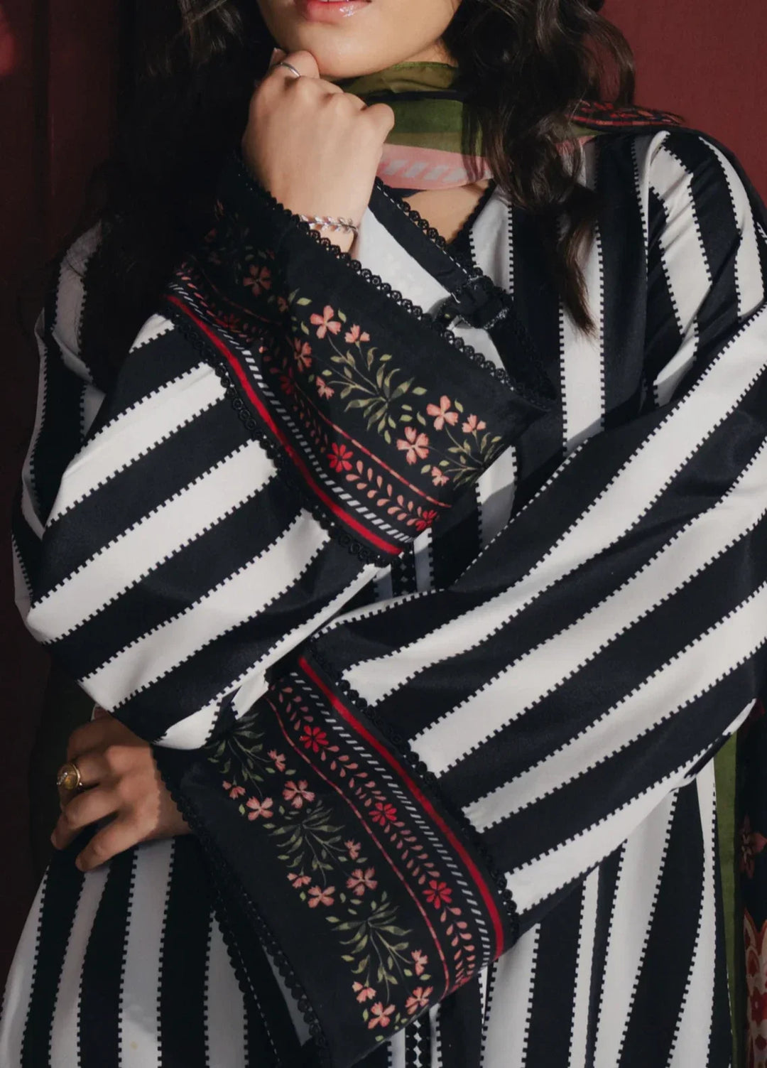 Hidden Garden by Jahaan RTW Printed Crepe 3 Piece Suit Harmony Casual Collection