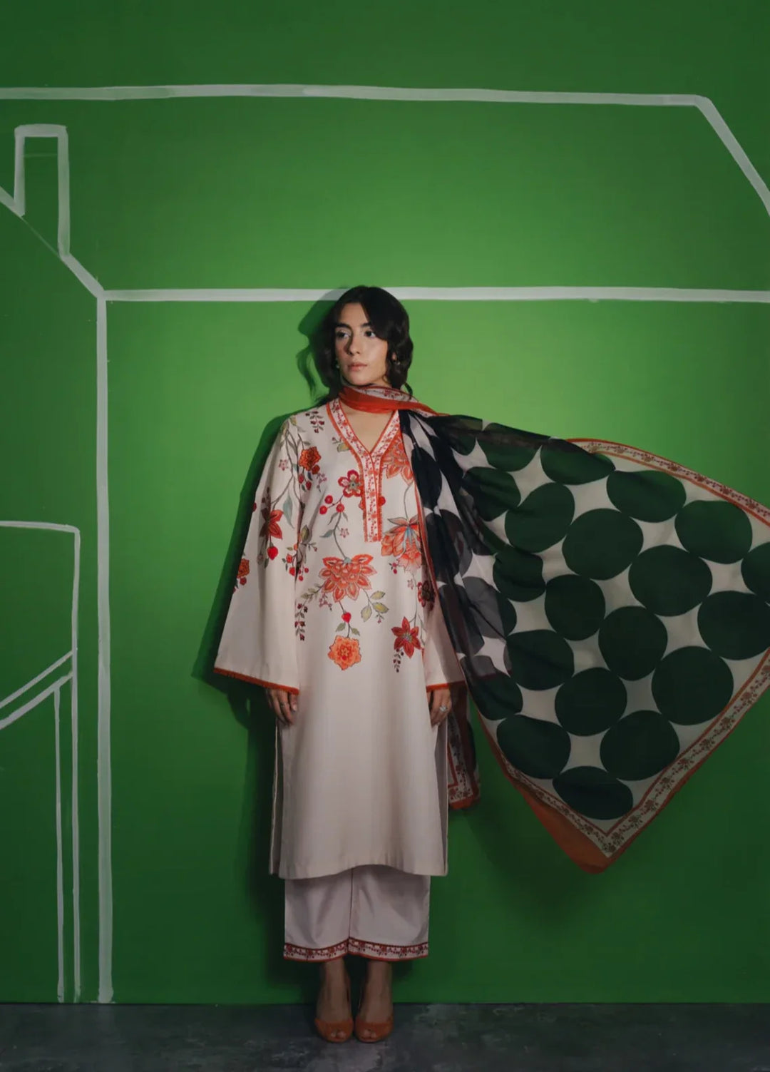 Hidden Garden by Jahaan RTW Printed Crepe 3 Piece Suit Willow Casual Collection