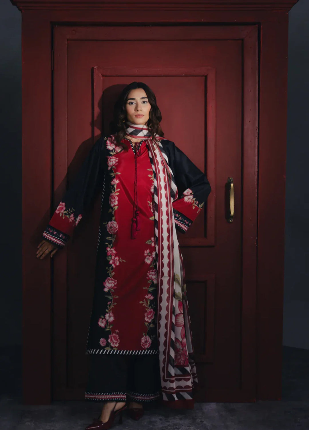 Hiddden Garden by Jahaan RTW Printed Crepe 3 Piece Suit Calira Casual Collection