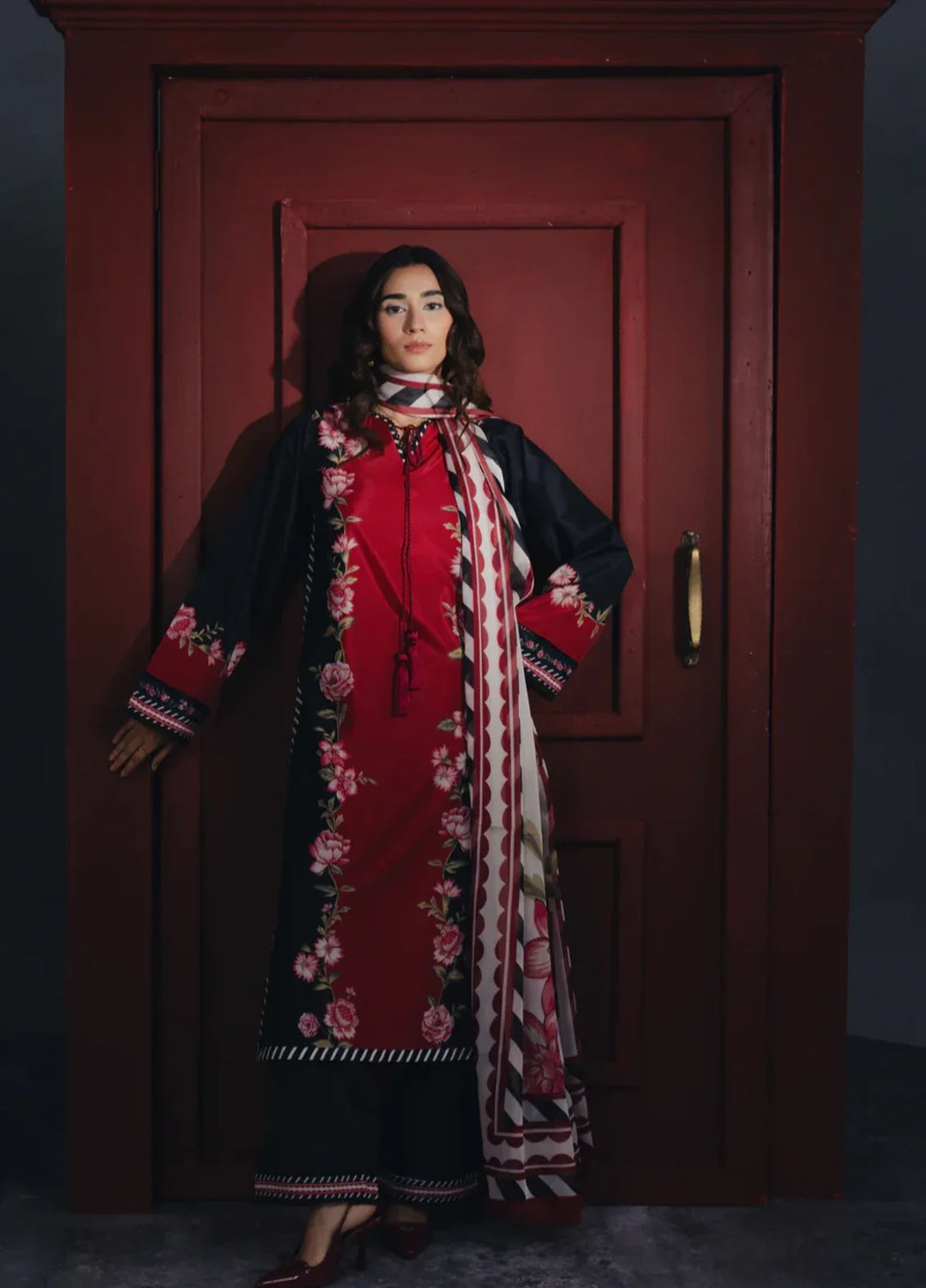 Hidden Garden by Jahaan RTW Printed Crepe 3 Piece Suit Calira Casual Collection