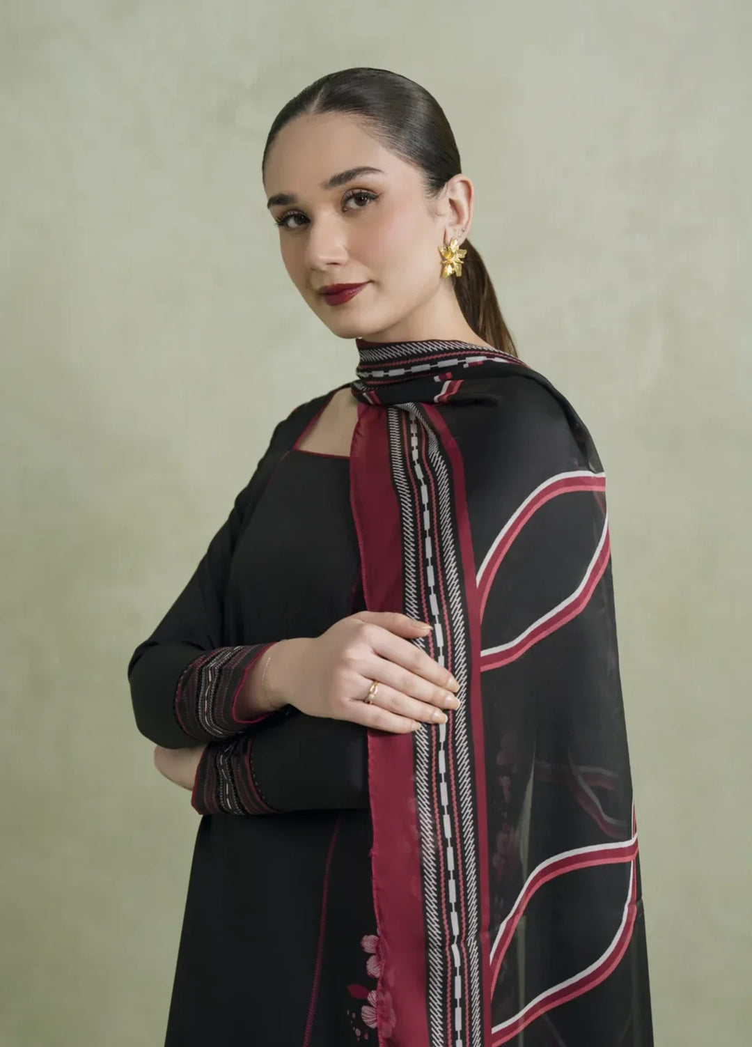 Blossom Hour by Jahaan RTW Printed Crepe 3 Piece Suit Azuline Casual Collection