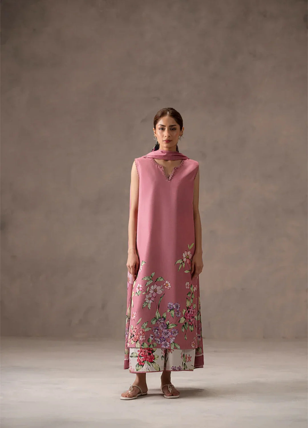 Ember Rose by Jahaan RTW Printed Lawn Silk 3 Piece Suit Flissia Sleeveless Casual Collection