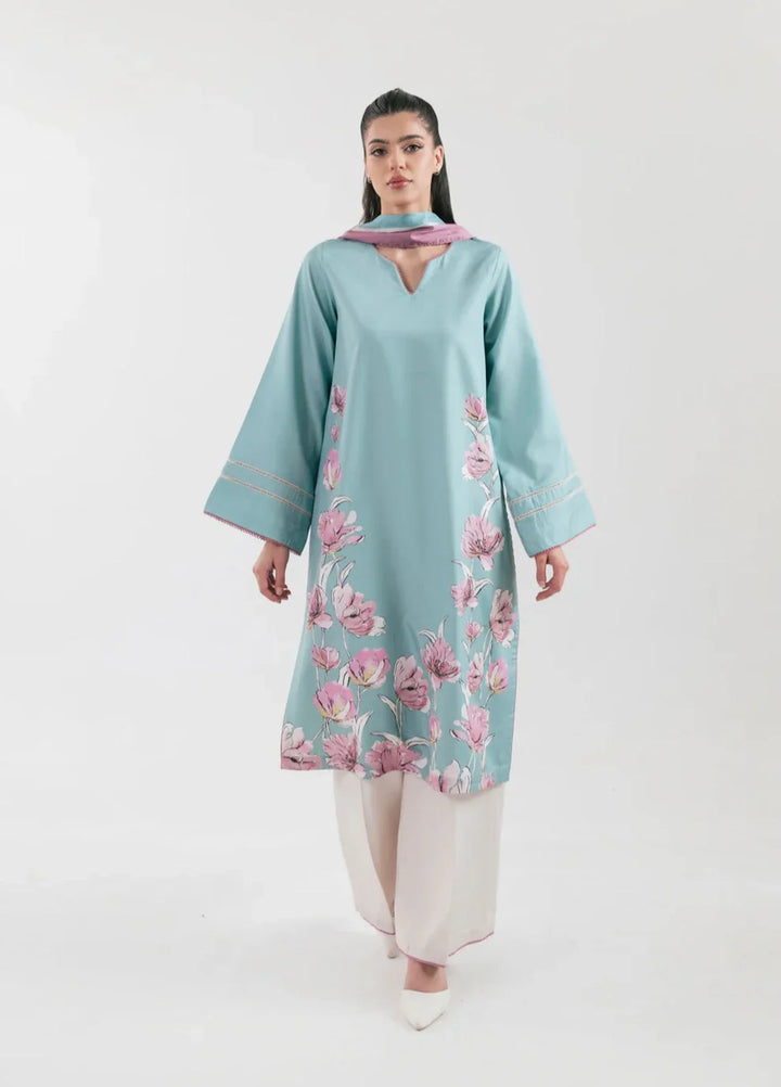 Ember Rose by Jahaan RTW Printed Lawn Silk 3 Piece Suit Saffora Casual Collection