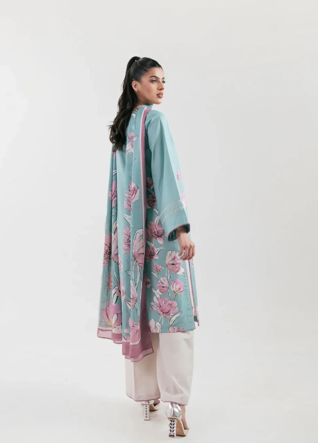 Ember Rose by Jahaan RTW Printed Lawn Silk 3 Piece Suit Saffora Casual Collection