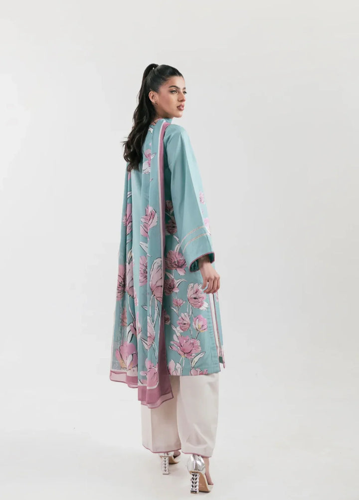 Ember Rose by Jahaan RTW Printed Lawn Silk 3 Piece Suit Saffora Casual Collection