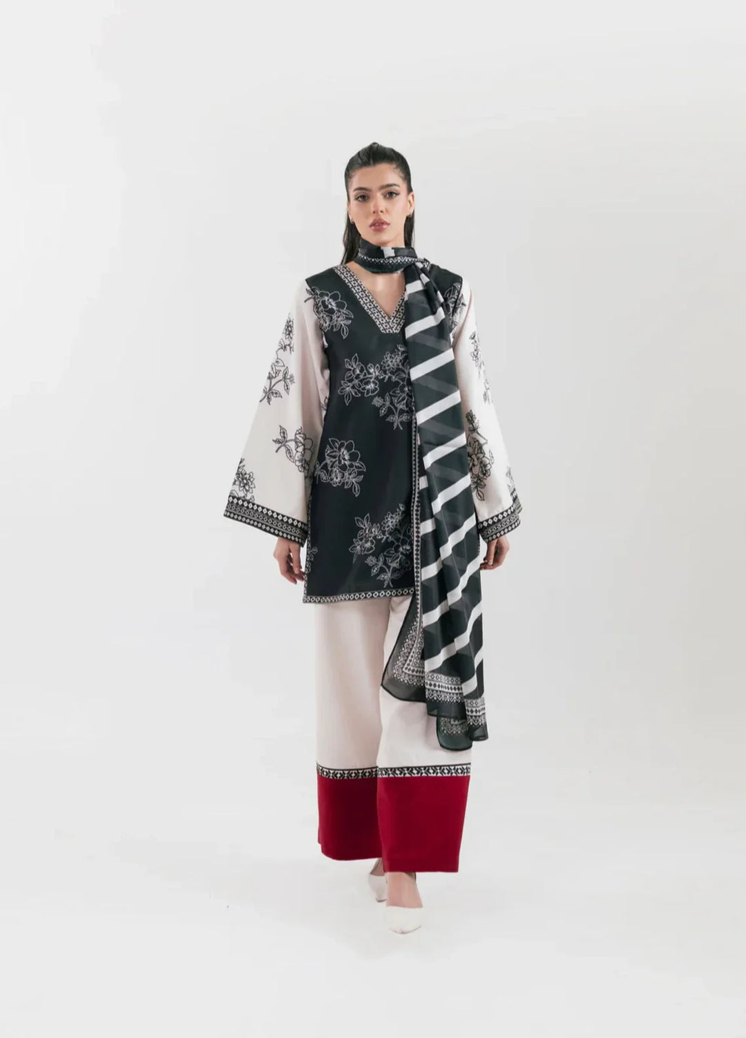 Ember Rose by Jahaan RTW Printed Lawn Silk 3 Piece Suit Alessia Casual Collection
